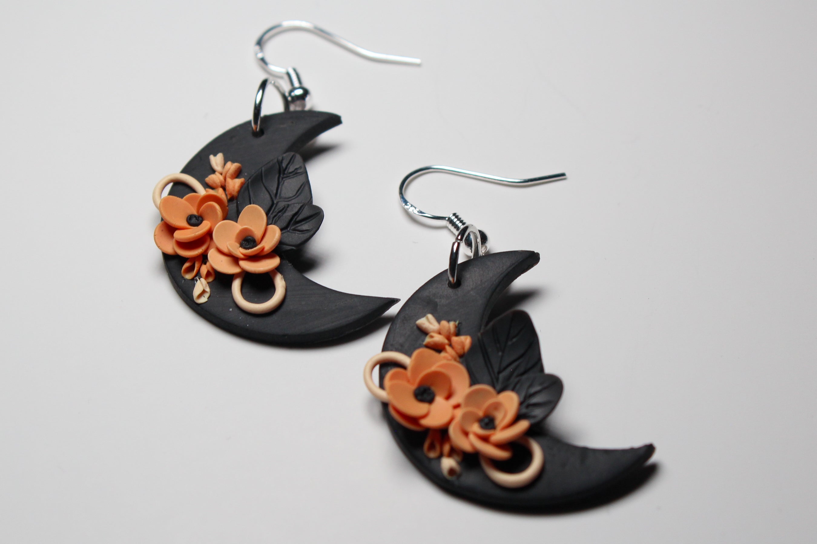 BLACK FLORAL EARRING| Dangle Earring| Gift for Her